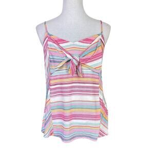 Miss Me NWT Multicolor Stripe Tie Knot Relaxed Cami Tank Top